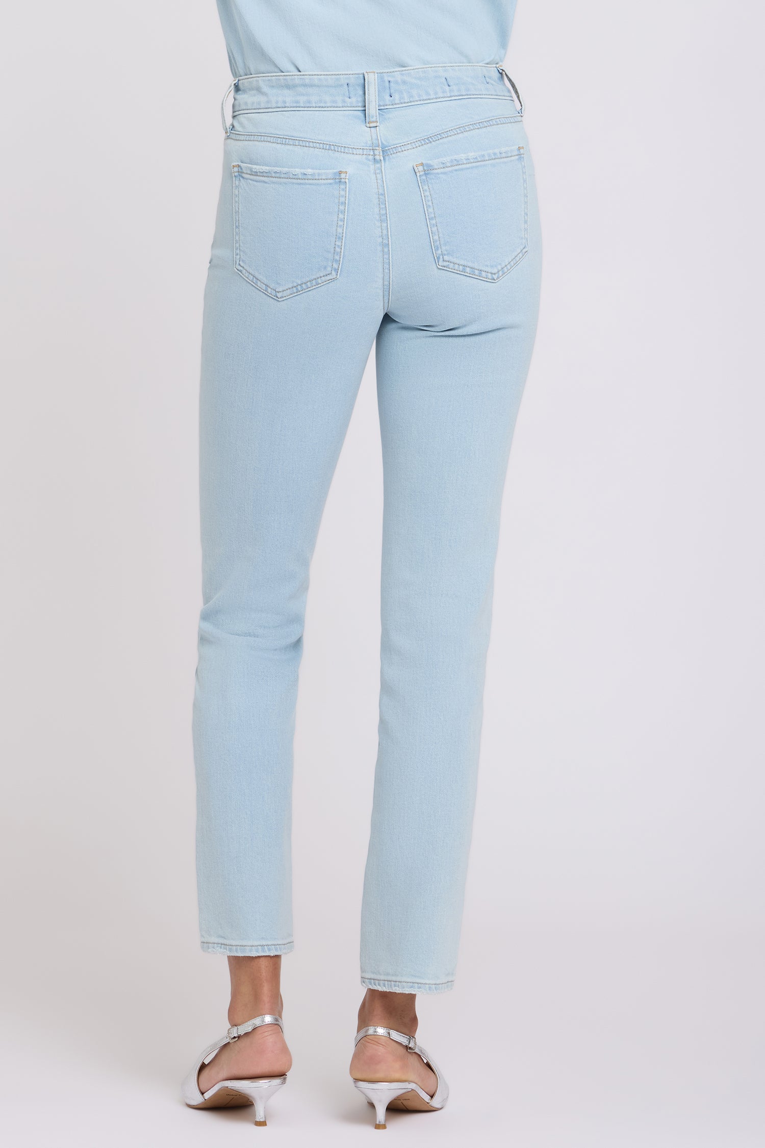 Sheri Slim Straight Ankle Jeans - Sky Valley Blue | NYDJ