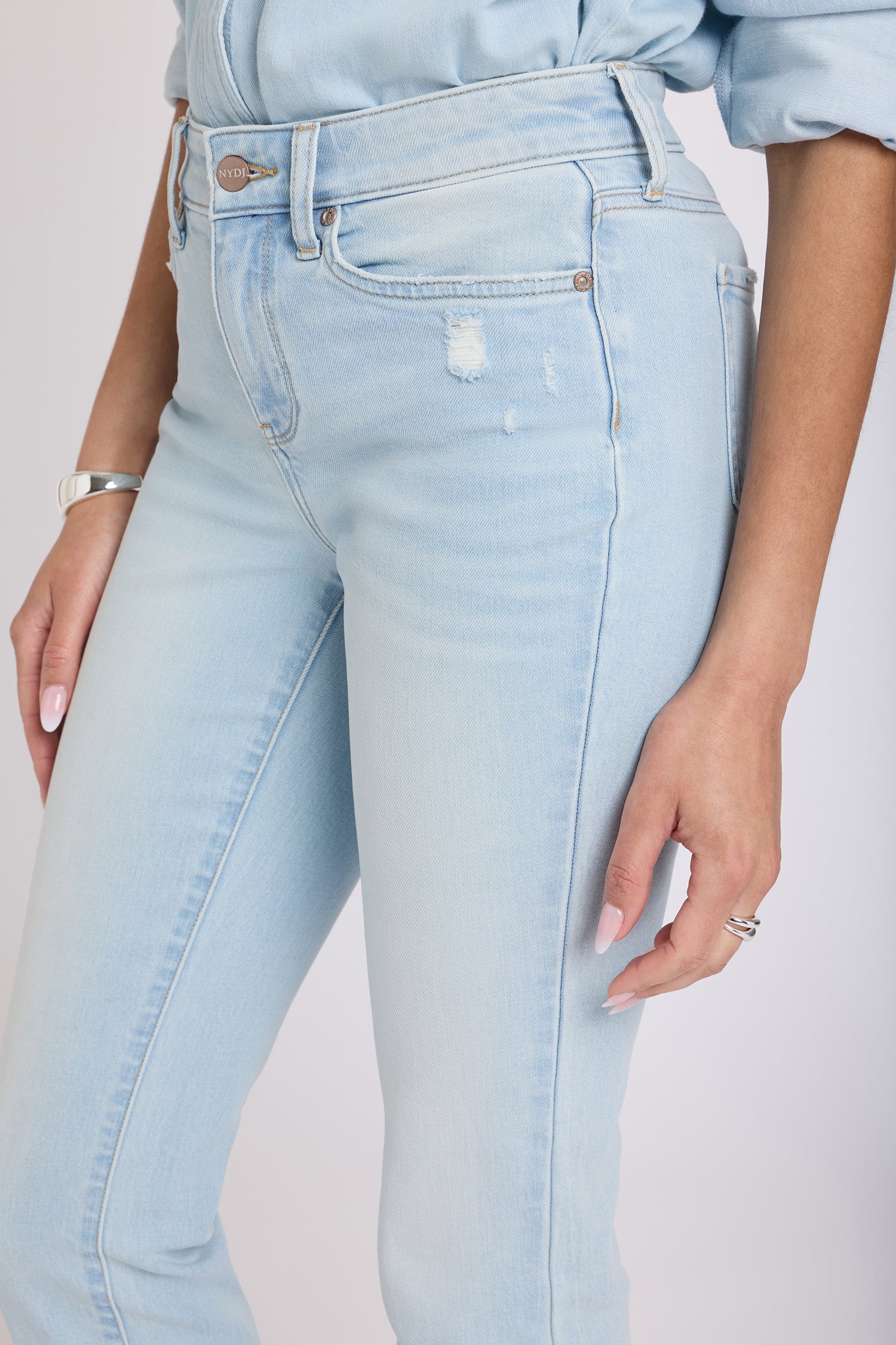 Sheri Slim Straight Ankle Jeans - Sky Valley Blue | NYDJ