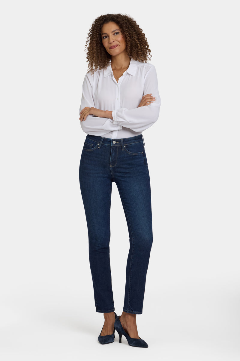 NYDJ Sheri Slim Jeans With Back Sequins - Indigo Seine