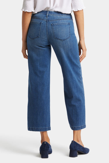 NYDJ Teresa Wide Leg Ankle Jeans - Mission Blue