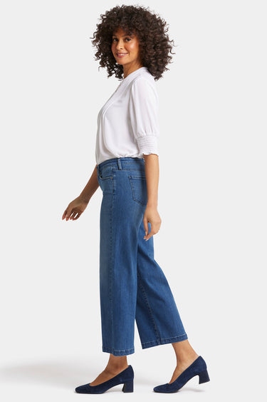 NYDJ Teresa Wide Leg Ankle Jeans - Mission Blue