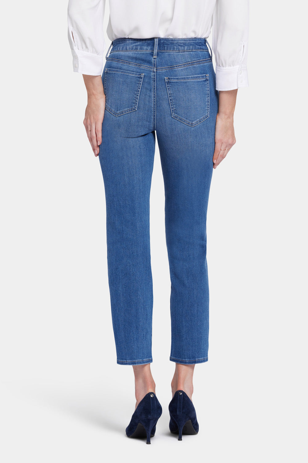 Marilyn Straight Ankle Jeans With High Rise - Azure Wave Blue | NYDJ