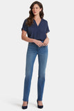 NYDJ Marilyn Straight Jeans With High Rise And 31" Inseam - Mission Blue