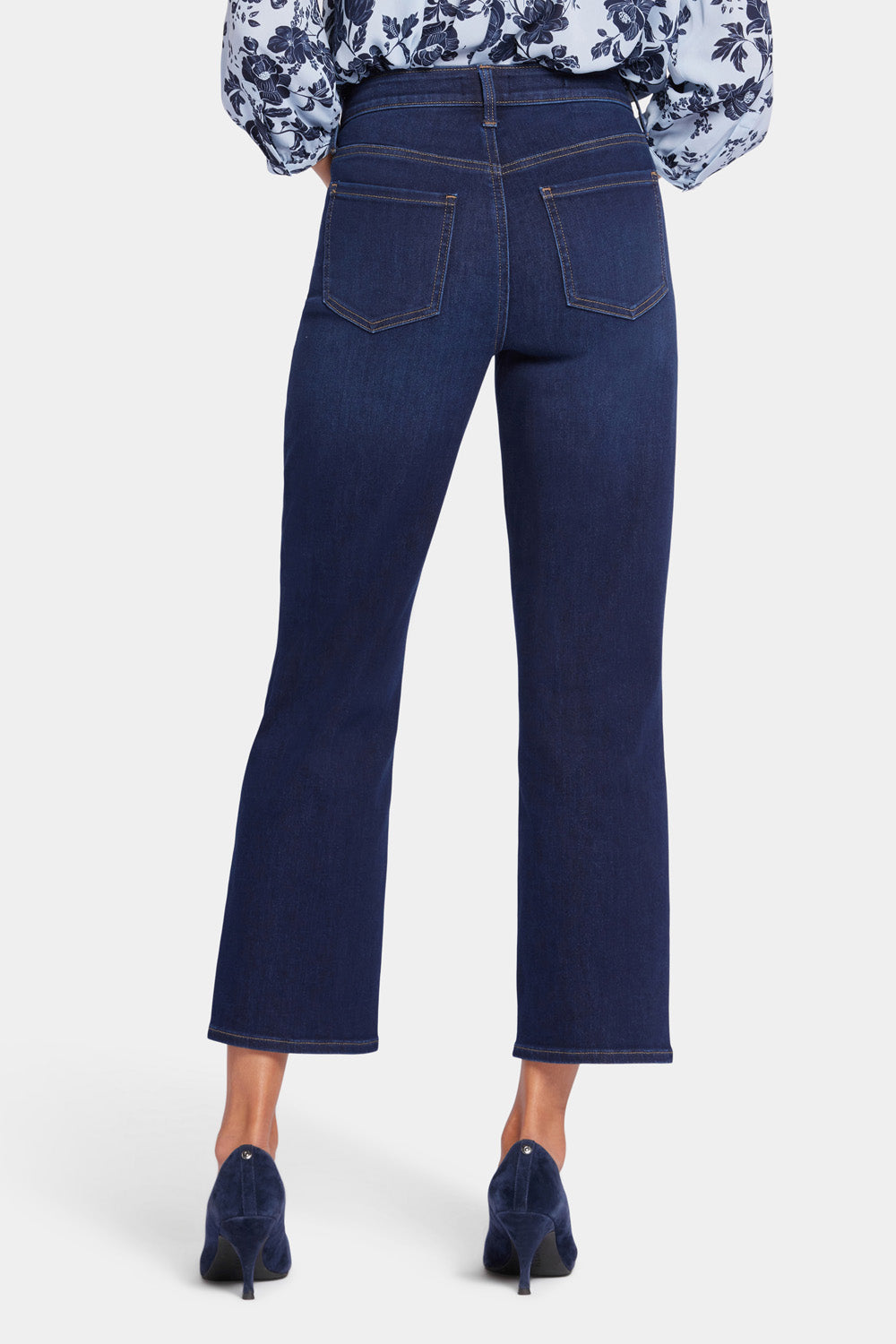 Bailey Relaxed Straight Ankle Jeans With High Rise And Square Pockets -  Wonderland Blue