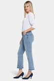 NYDJ Barbara Bootcut Ankle Jeans With Frayed Shadow Hems - State