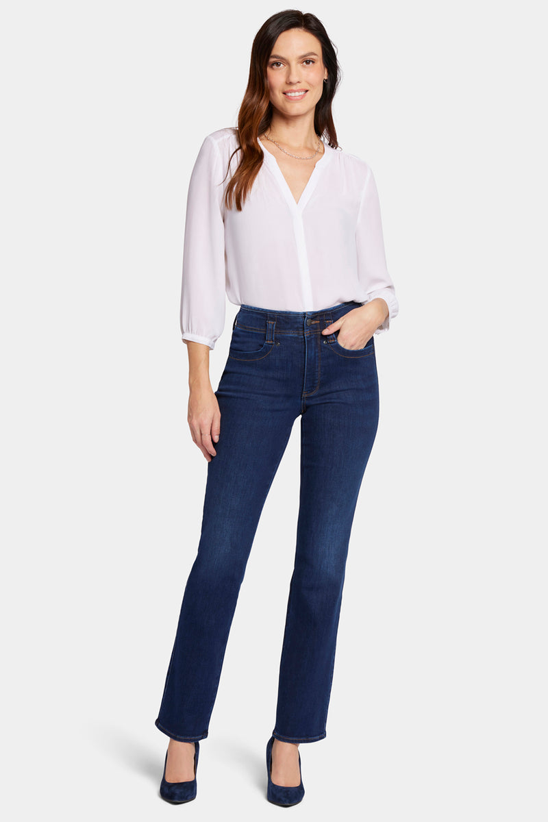 NYDJ Marilyn Straight Jeans With High Rise - Palace
