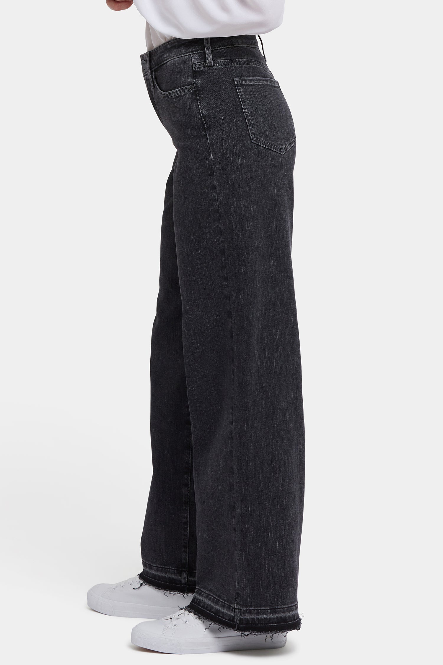 Teresa Wide Leg Jeans With Released Hems And 31
