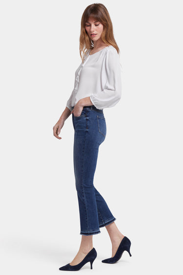 NYDJ Billie Mini Bootcut Ankle Jeans With High Rise And Frayed Released Hems - Rioja Springs