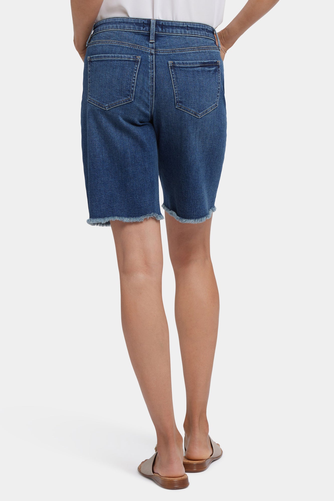 NYDJ Lilly Denim Shorts With Frayed Hems - Rio Rapids