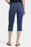 NYDJ Marilyn Straight Crop Jeans With Side Button Plackets - Valencia Surf
