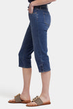 NYDJ Marilyn Straight Crop Jeans With Side Button Plackets - Valencia Surf