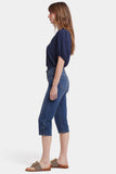 NYDJ Marilyn Straight Crop Jeans With Side Button Plackets - Valencia Surf
