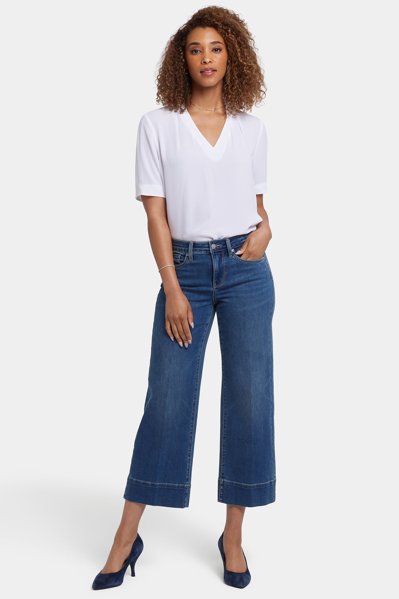 NYDJ Teresa Wide Leg Ankle Jeans With 3