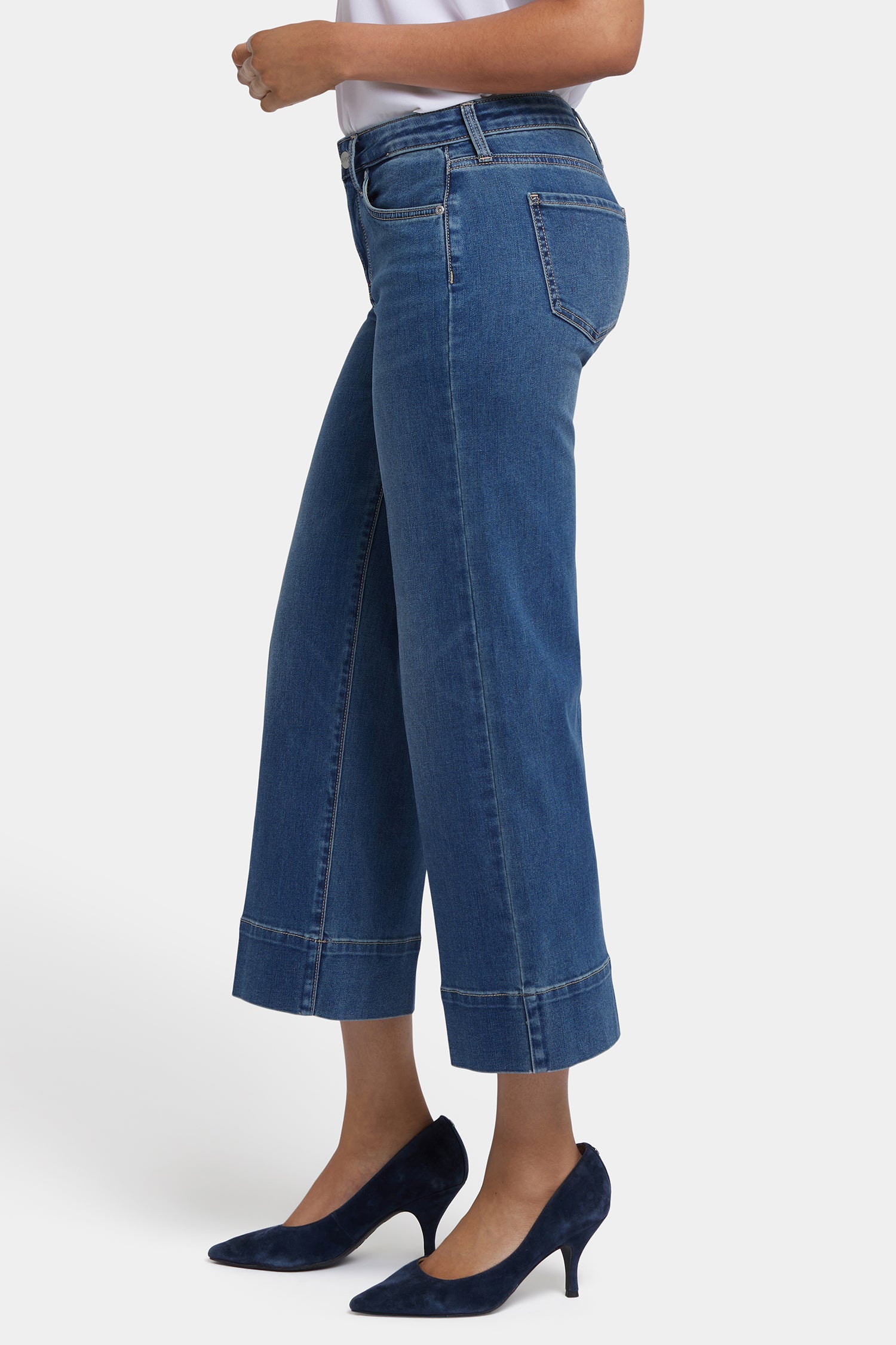 Teresa Wide Leg Ankle Jeans With 3