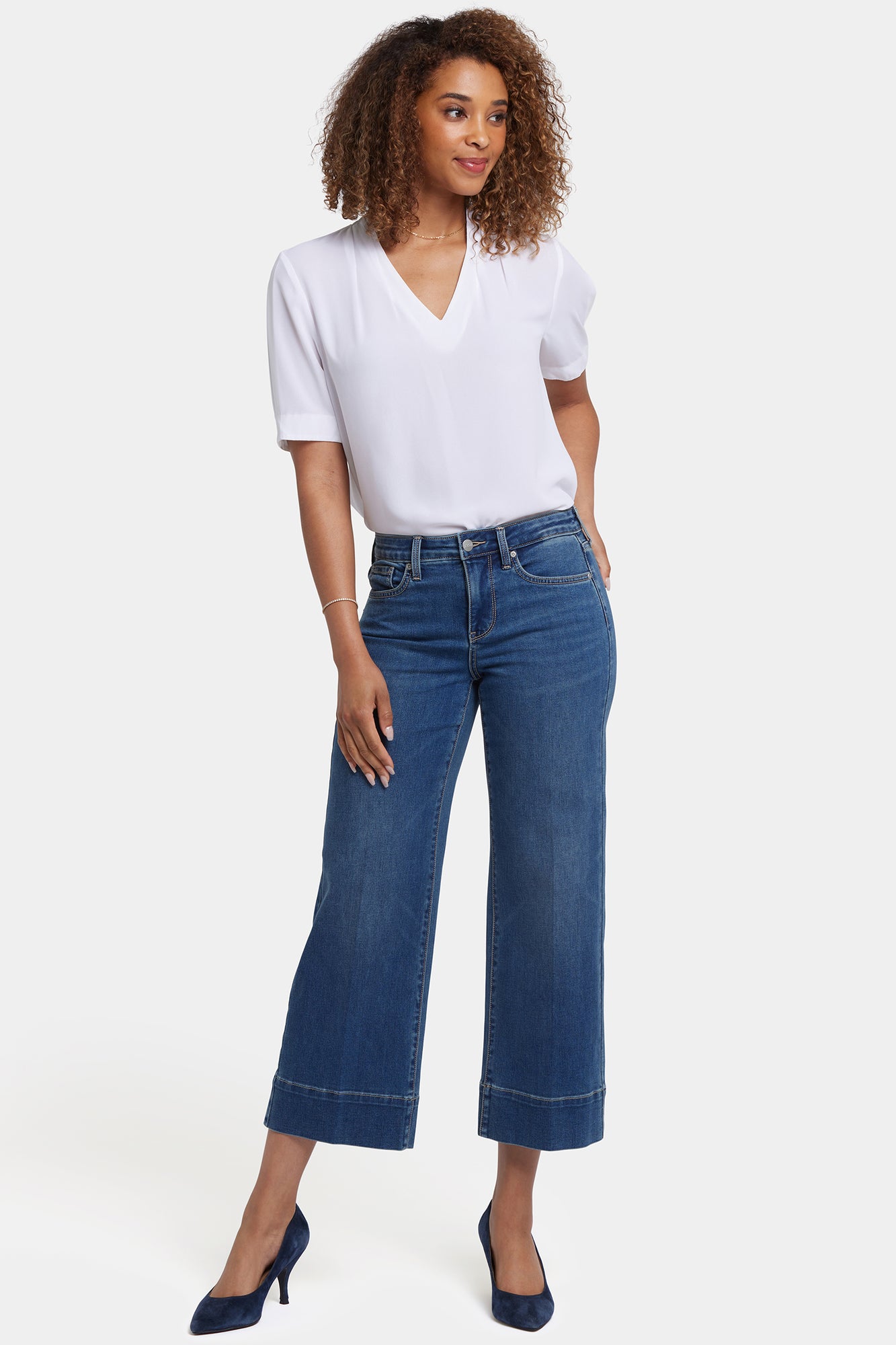 NYDJ Teresa Wide Leg Ankle Jeans With 3