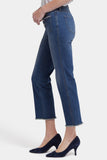 NYDJ Marilyn Straight Ankle Jeans With Patch Pockets And Geo Tape - Valencia Surf