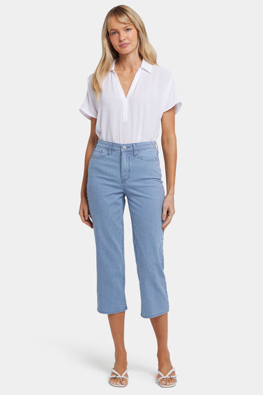 NYDJ Joni Relaxed Capri Jeans With High Rise - Villa Vista Stripe