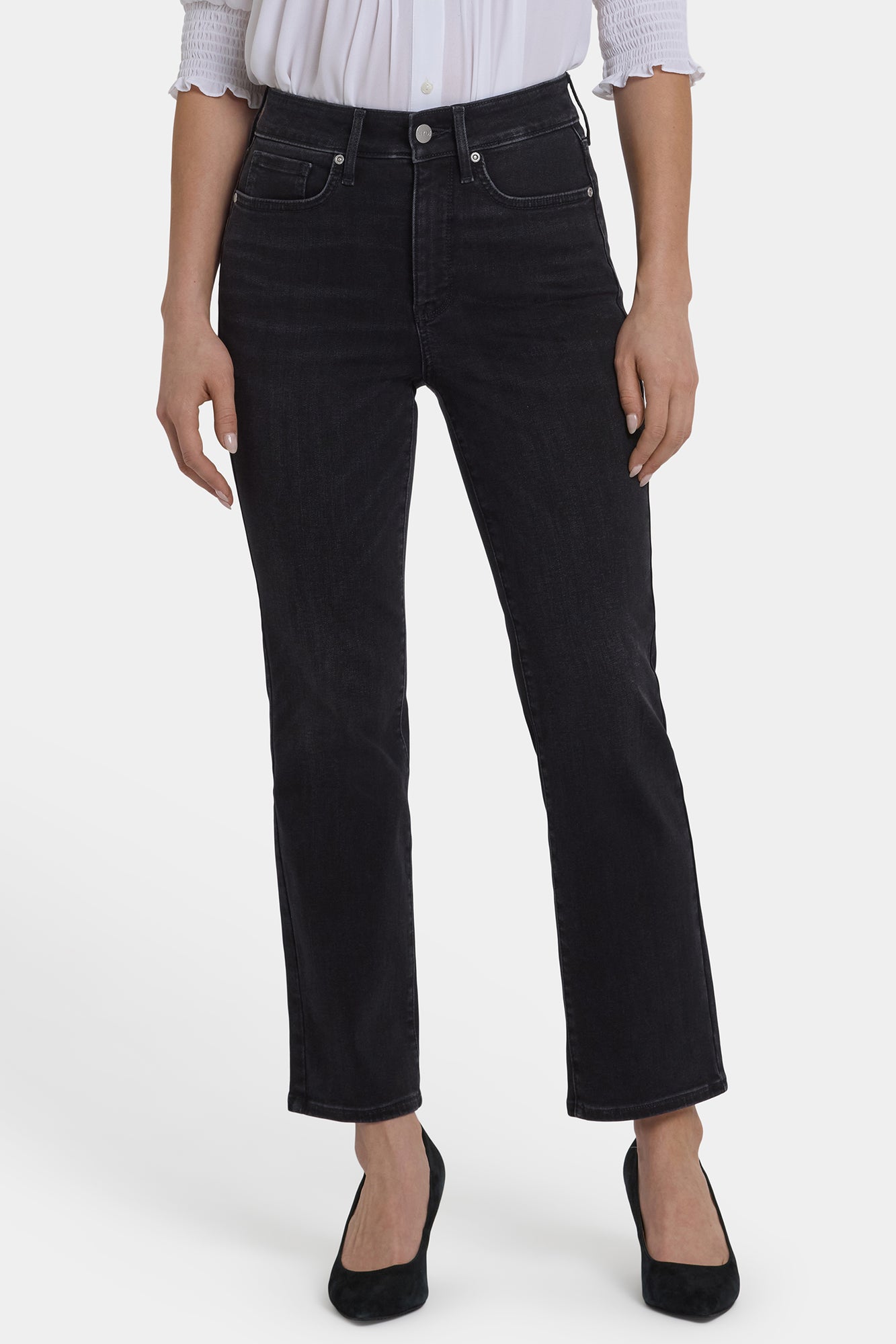 NYDJ Marilyn Straight Ankle Jeans With High Rise - French Nightfall