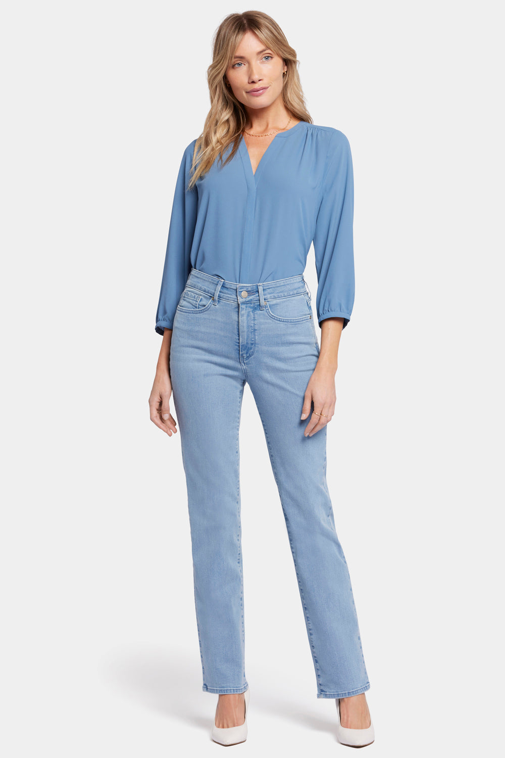 Marilyn Straight Jeans With High Rise And 31 Inseam - Kingston Blue