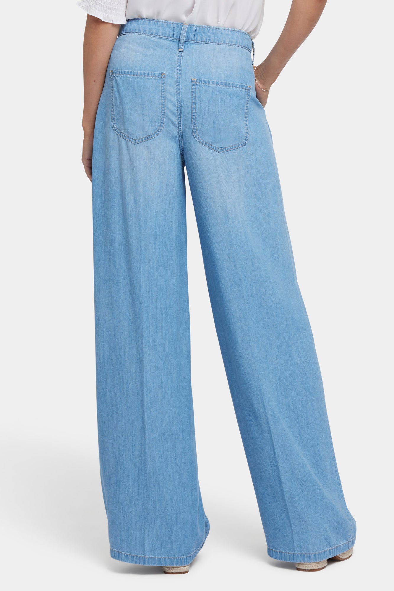 NYDJ Whitney Pleated Trouser Pants With Super High Rise - Canary Beach