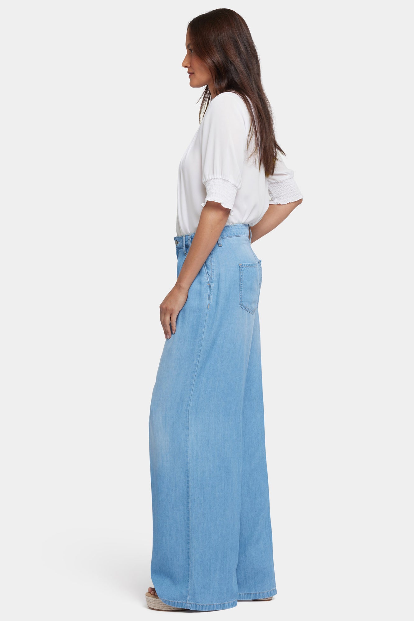 NYDJ Whitney Pleated Trouser Pants With Super High Rise - Canary Beach