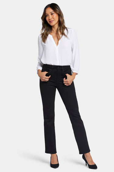 NYDJ Ellison Straight Jeans With High Rise - Black