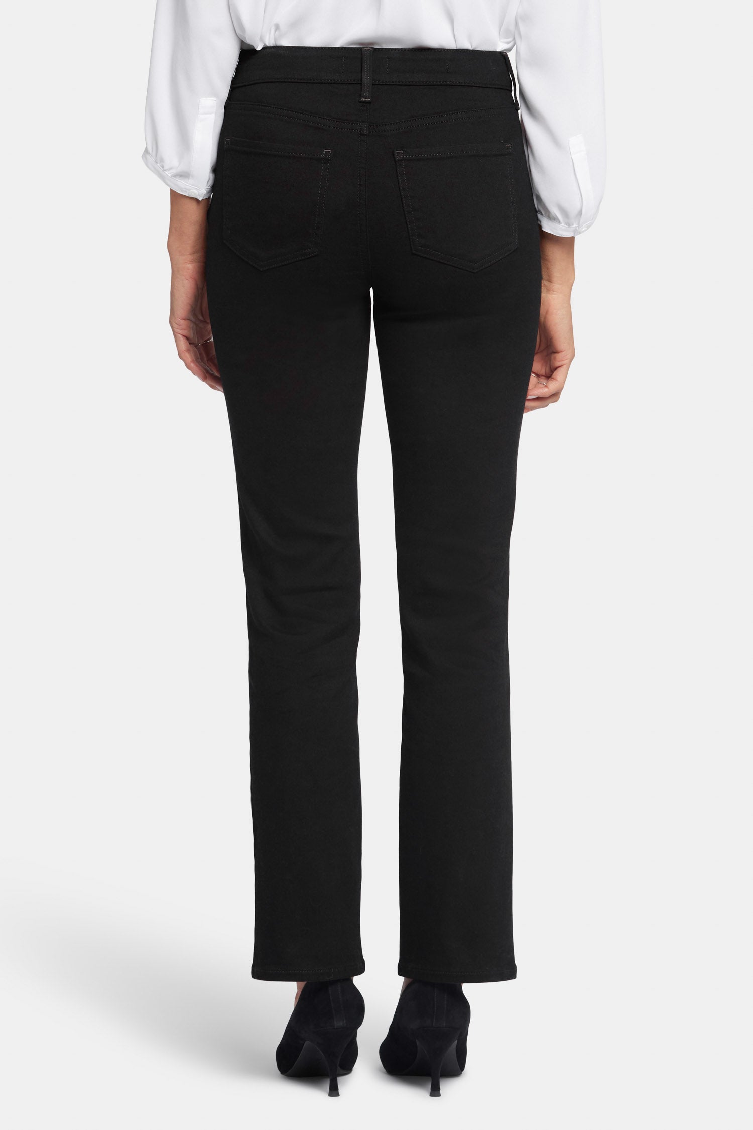 Ellison Straight Jeans With High Rise - Black Black