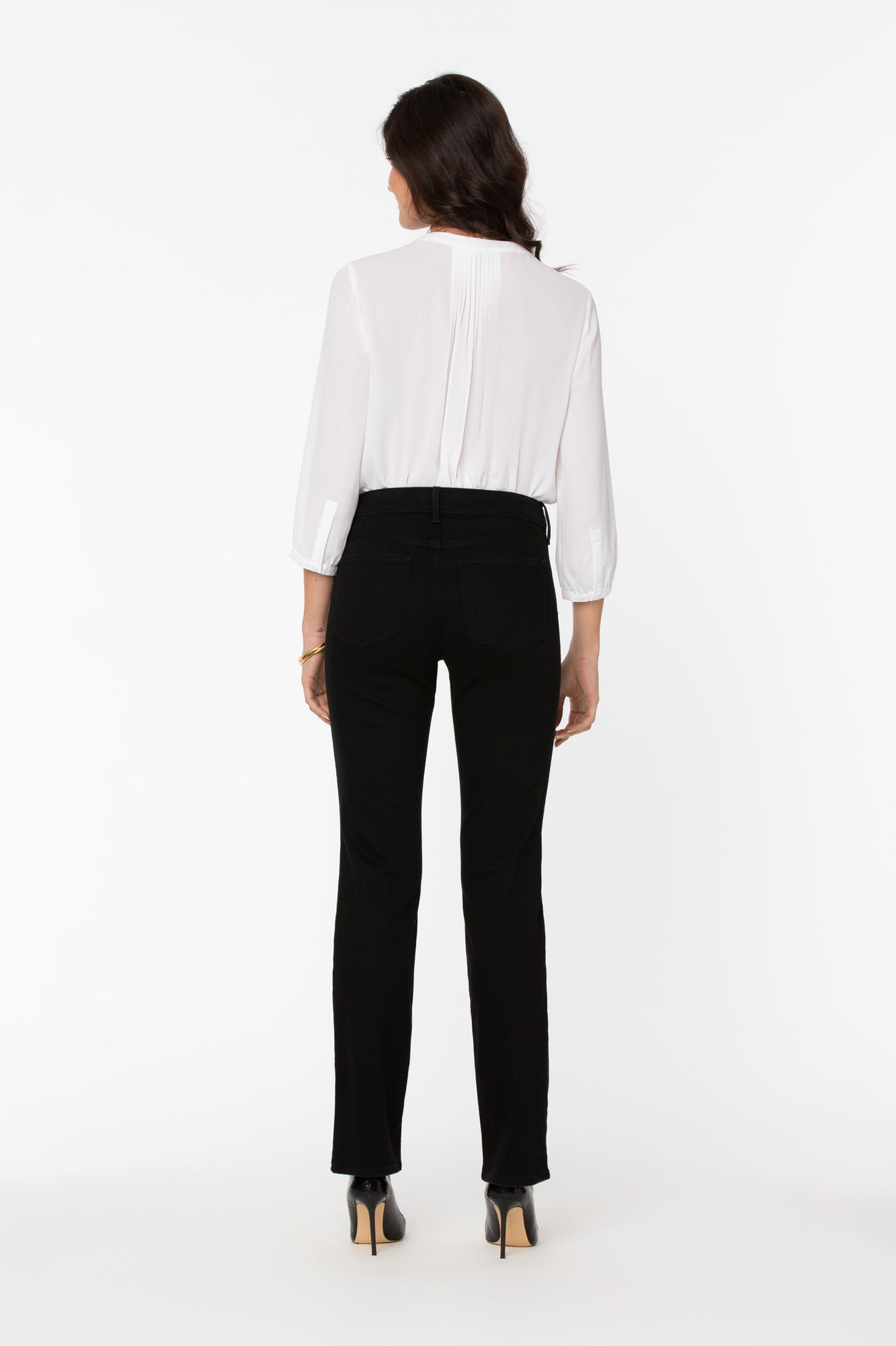NYDJ Marilyn Straight Jeans - Black