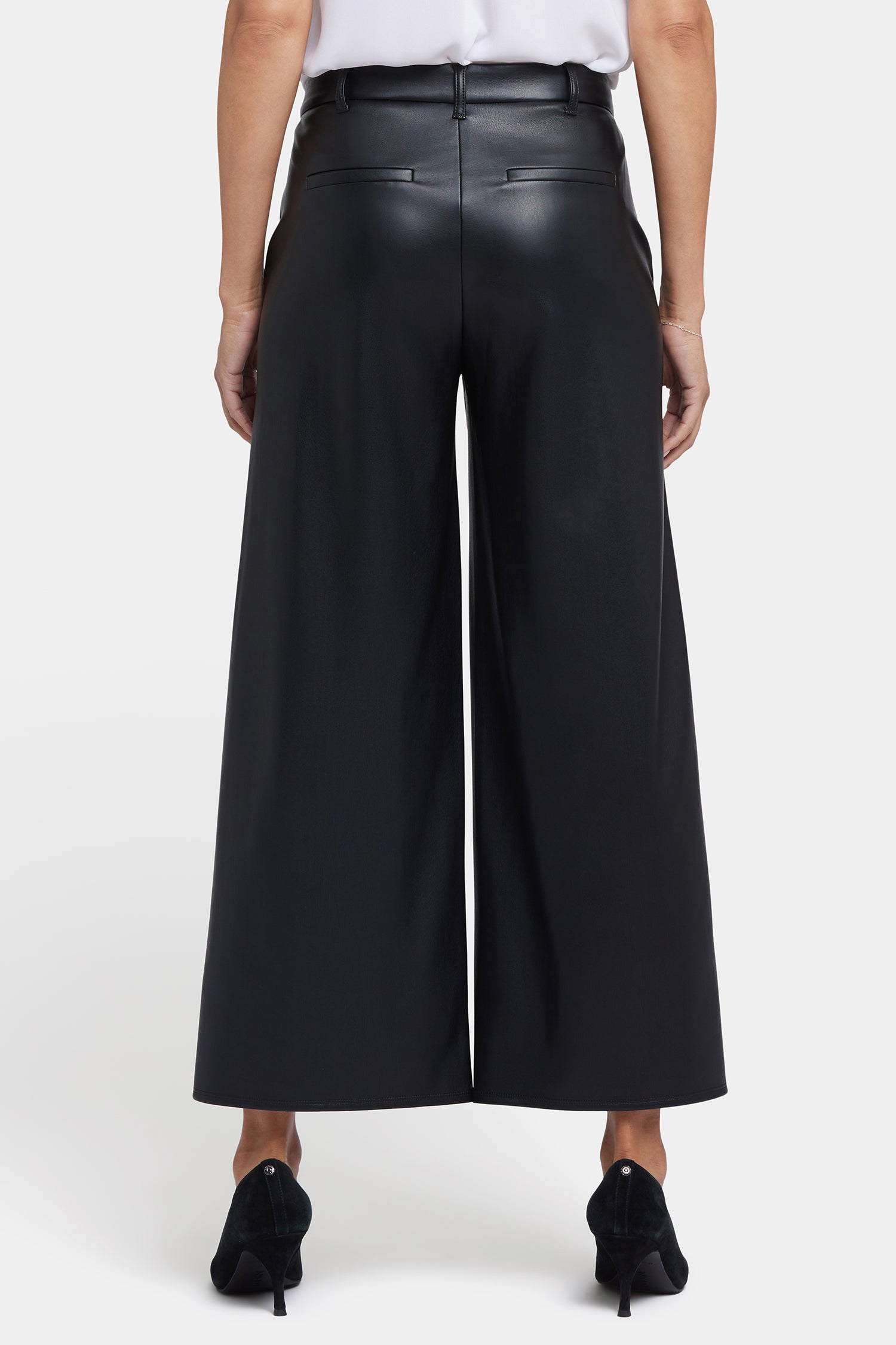 パンツ Stretch vegan leather wide pants Vibrant Vegan Pu Leather Wide Pants – ZADE