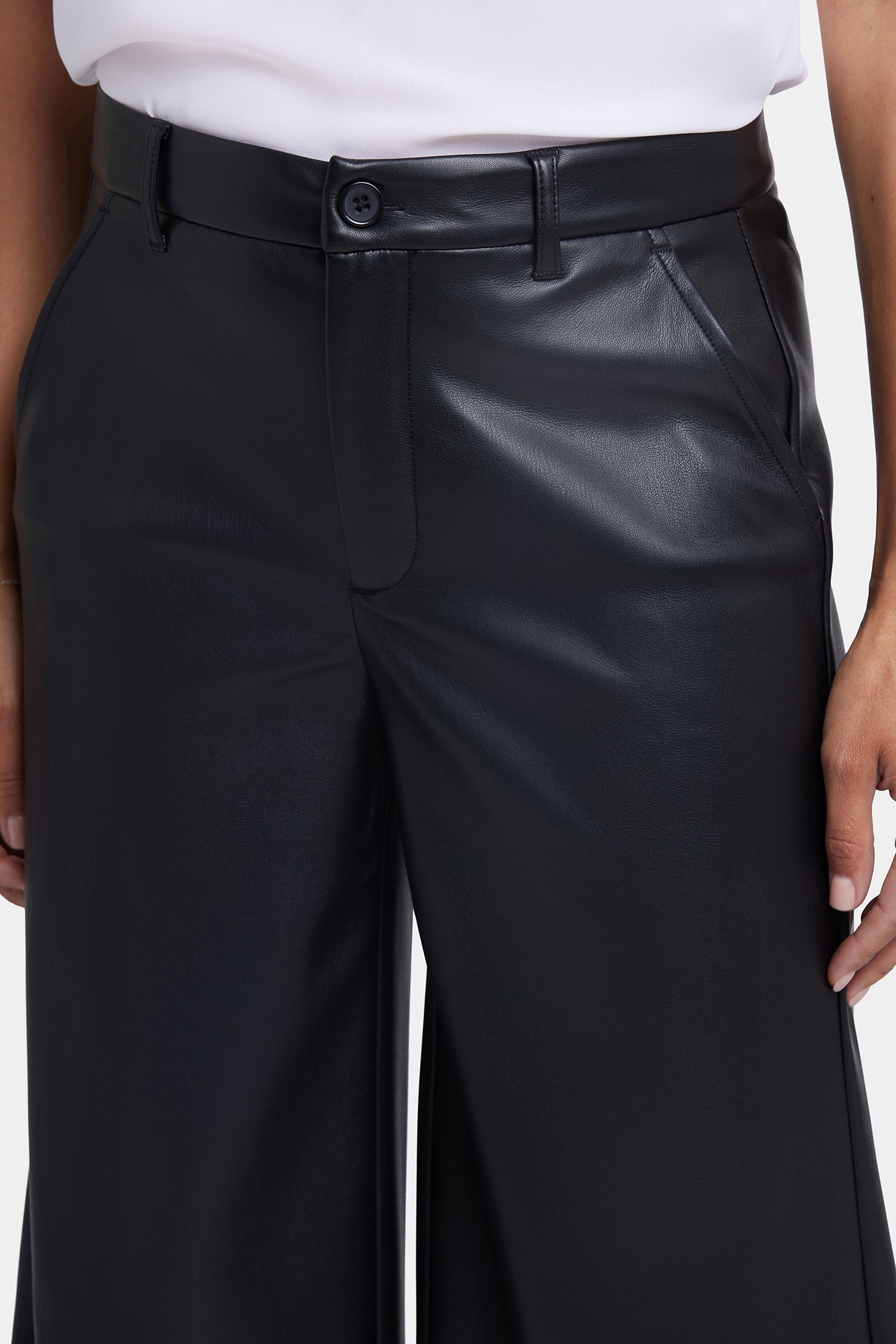Vegan Stretch Leather Morgan Trouser Pants Sculpt-Her™ Collection