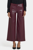 NYDJ Vegan Stretch Leather Wide Leg Trouser Pants Sculpt-Her™ Collection - Tavern