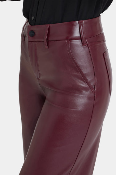 NYDJ Vegan Stretch Leather Wide Leg Trouser Pants Sculpt-Her™ Collection - Tavern