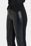 NYDJ Vegan Leather And Ponte Marilyn Straight Pants Sculpt-Her™ Collection - Black