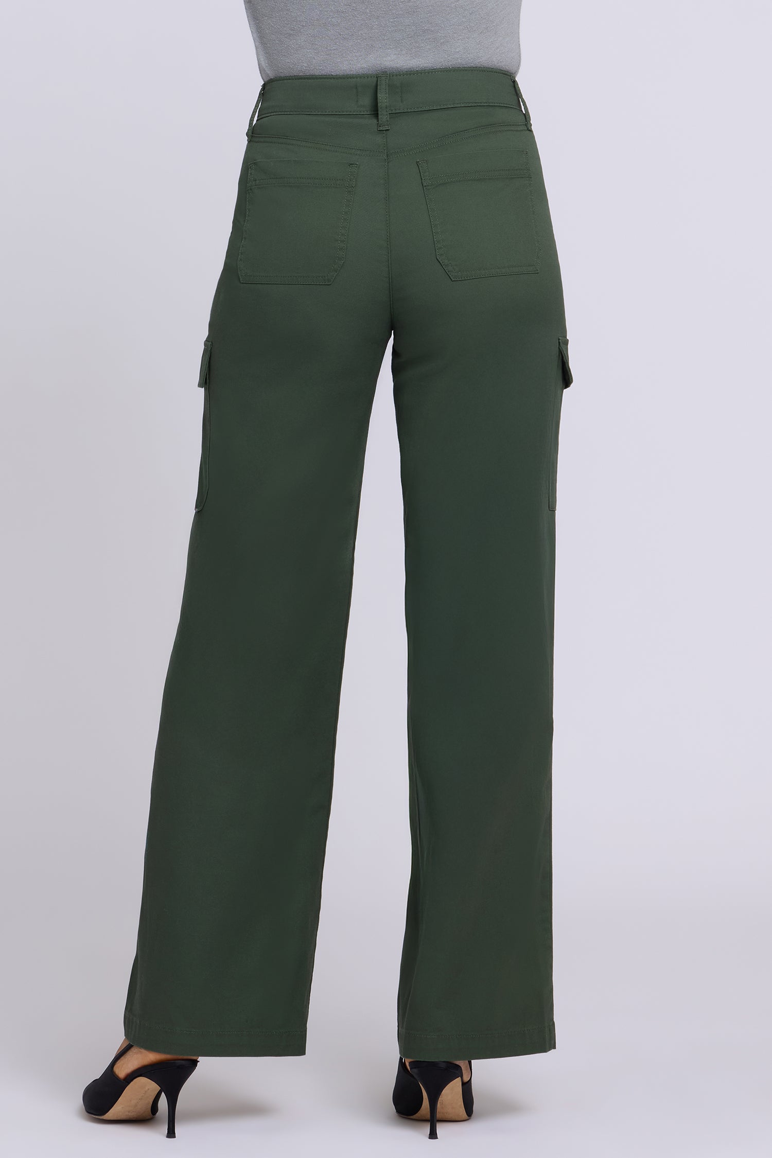 Caroline Cargo Pants In Stretch Twill With Super High Rise - True