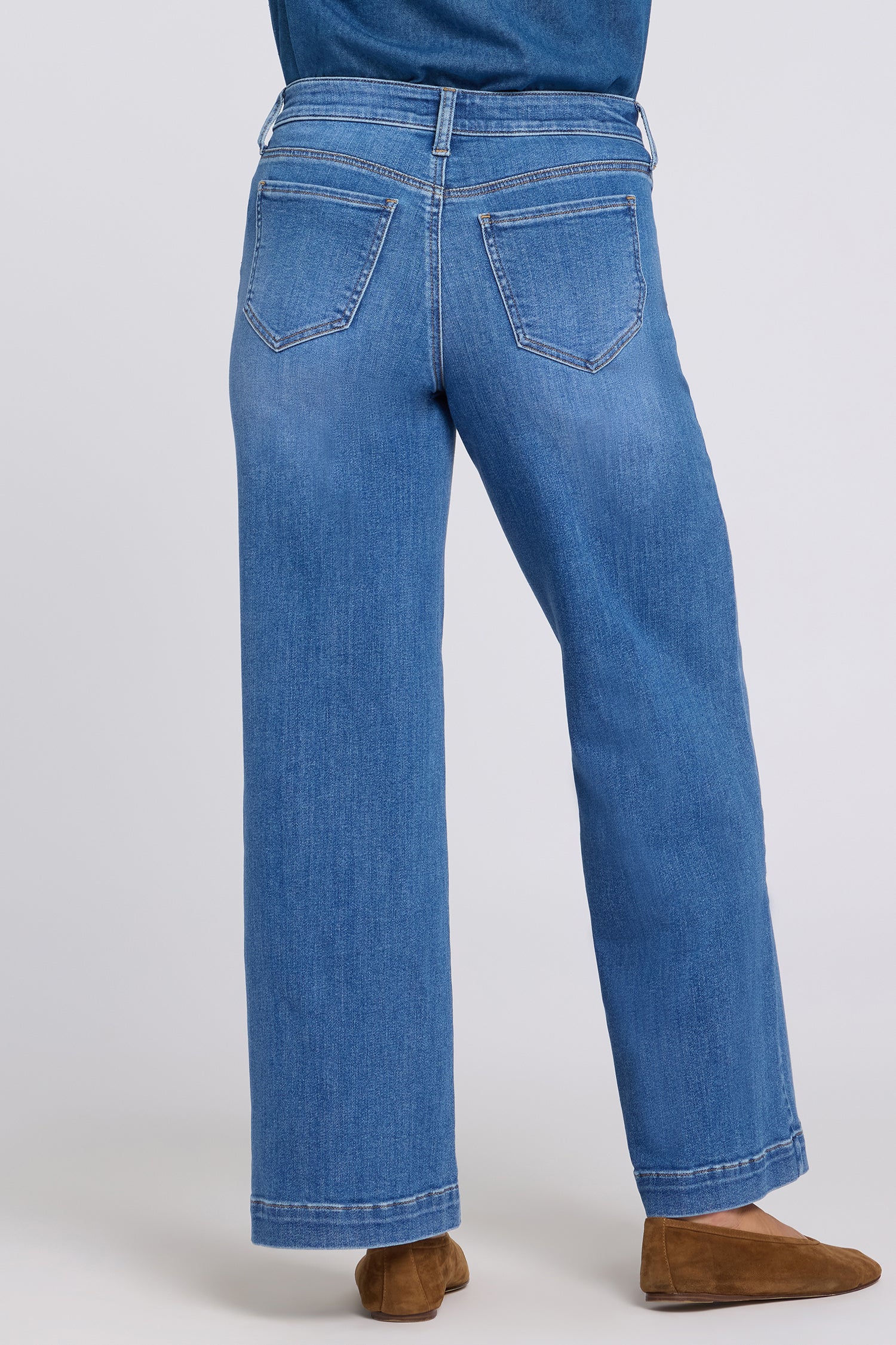 Teresa Wide Leg Jeans With Exposed Button Fly And 31