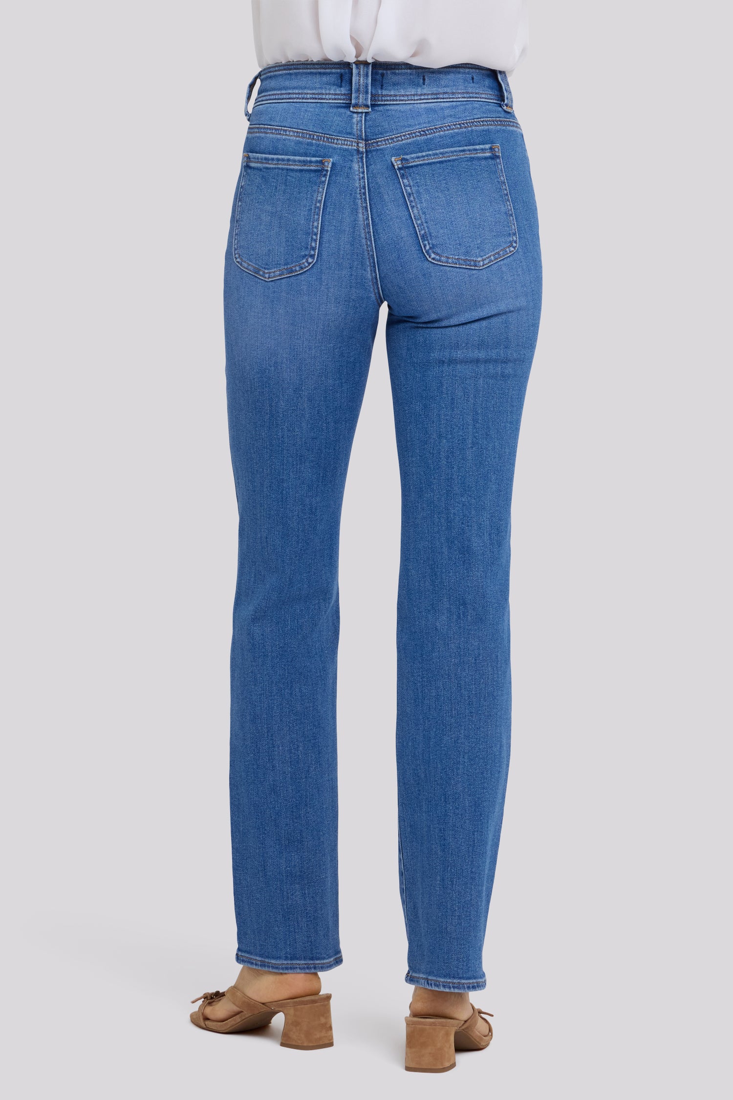 Marilyn Straight Jeans With High Rise And Front Welt Patch Pockets