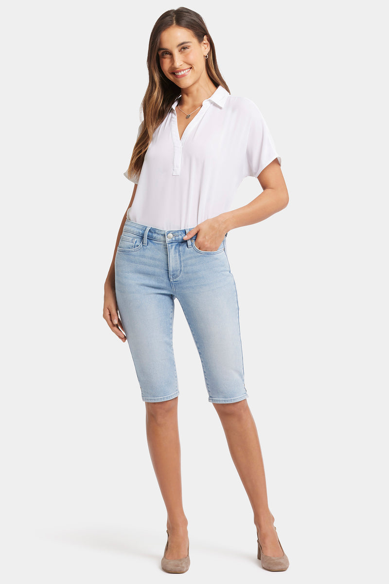 NYDJ Sophie Bike Capri Jeans With Riveted Side Slits - Misty Ridge