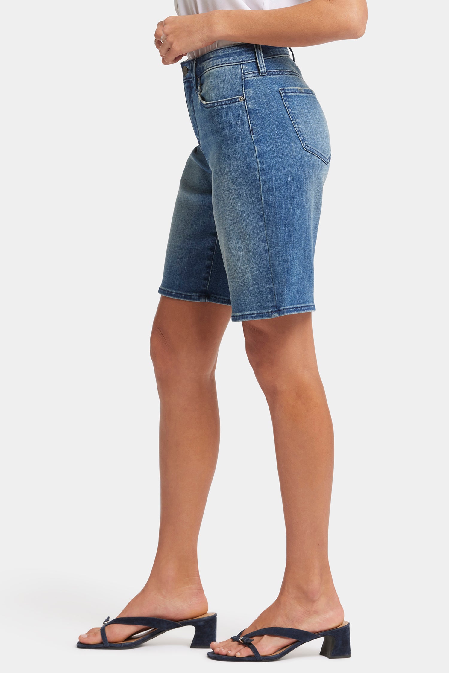 人気メーカー・ブランド Lilly Boyfriend NYDJ | Blue Wave Cascade - Shorts Denim ボトムス・スパッツ