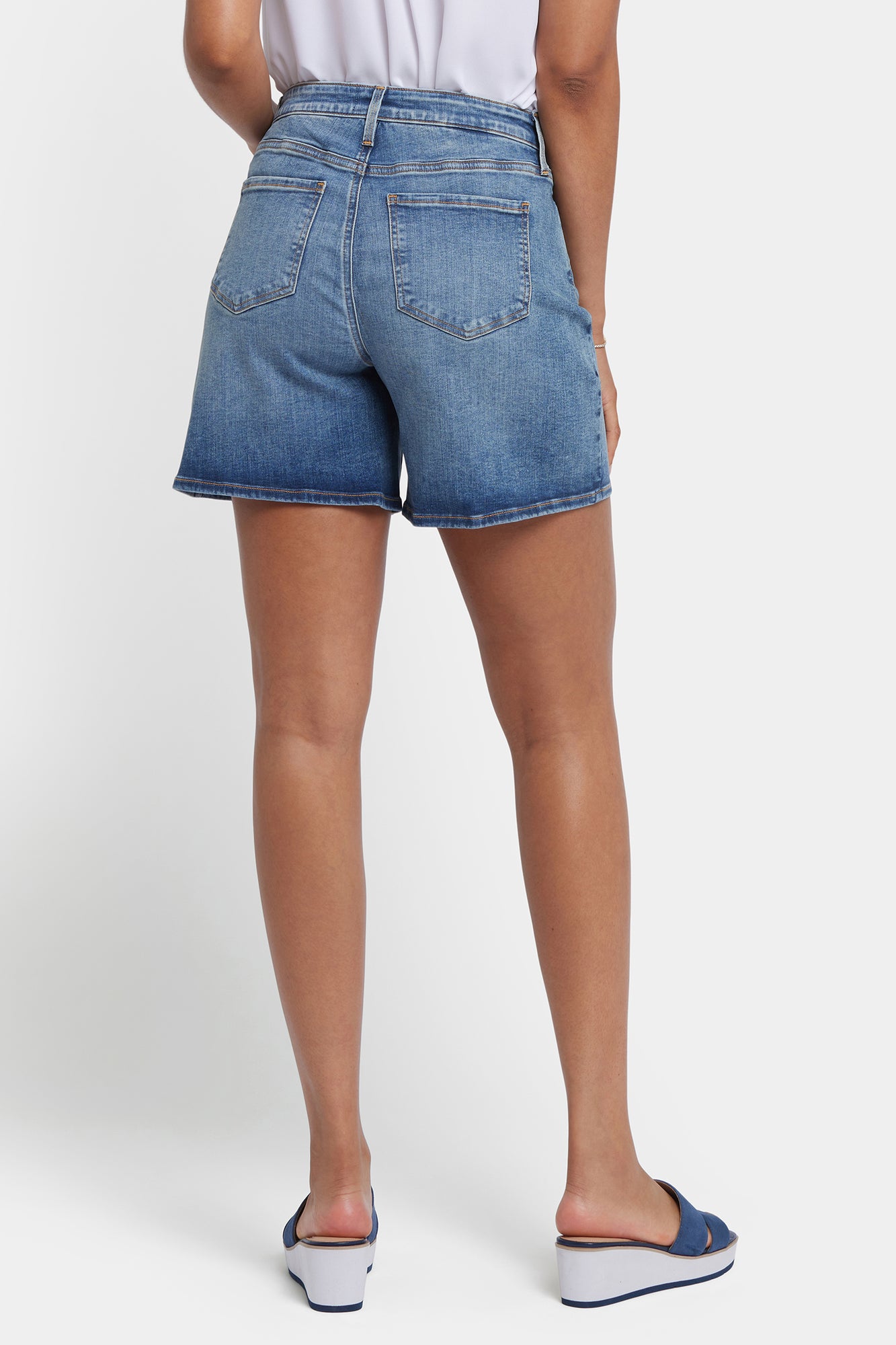 NYDJ Berkyn Relaxed Denim Shorts With Super High Rise - Majorca Bay