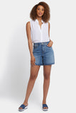 NYDJ Berkyn Relaxed Denim Shorts With Super High Rise - Majorca Bay