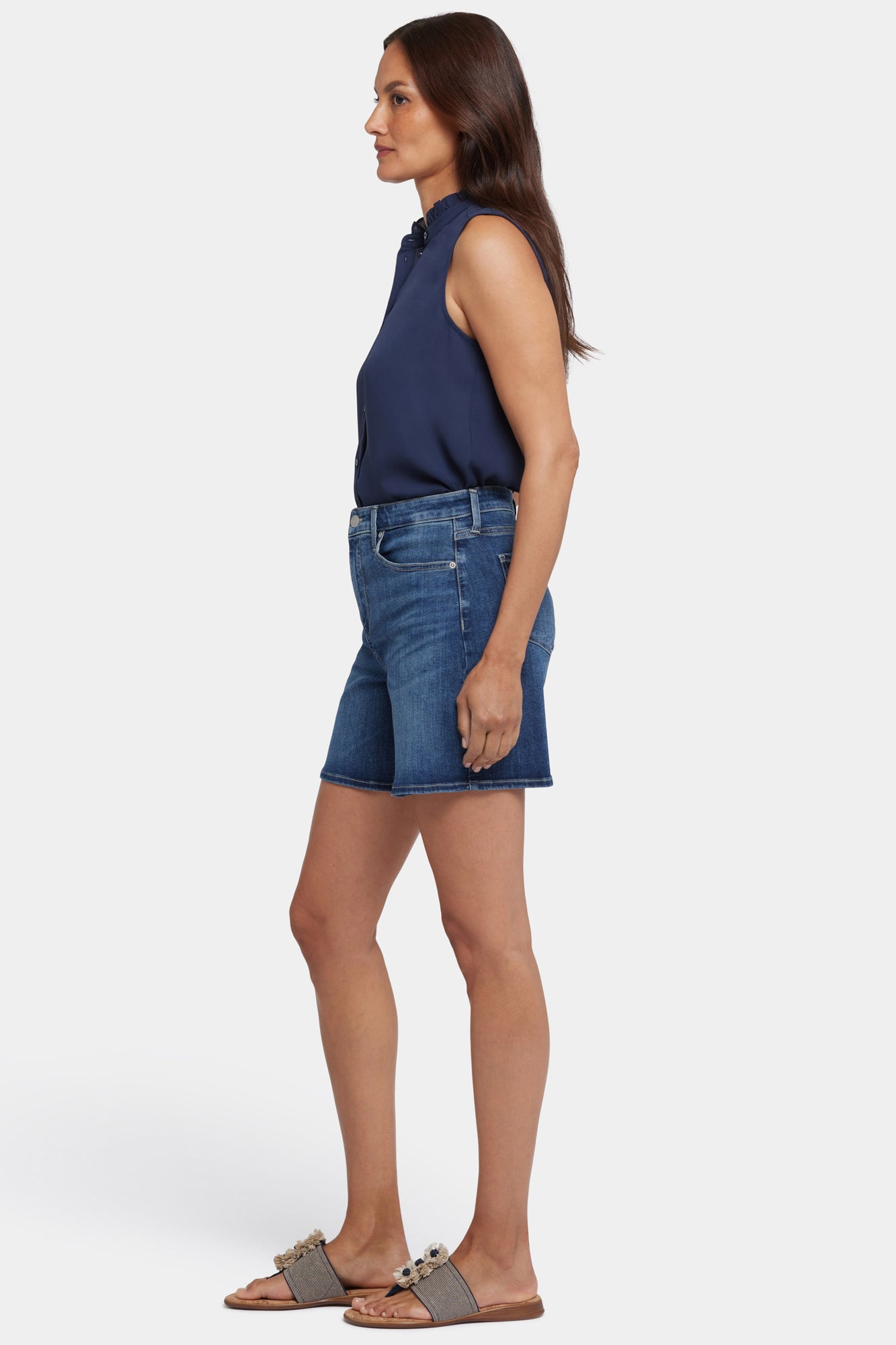 NYDJ Berkyn Relaxed Denim Shorts With Super High Rise - Valencia Surf