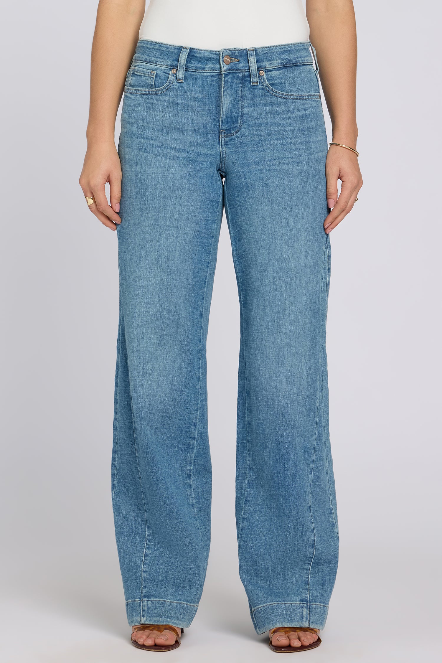 Teresa Wide Leg Jeans With Side Godets - Dawn Rock Blue | NYDJ