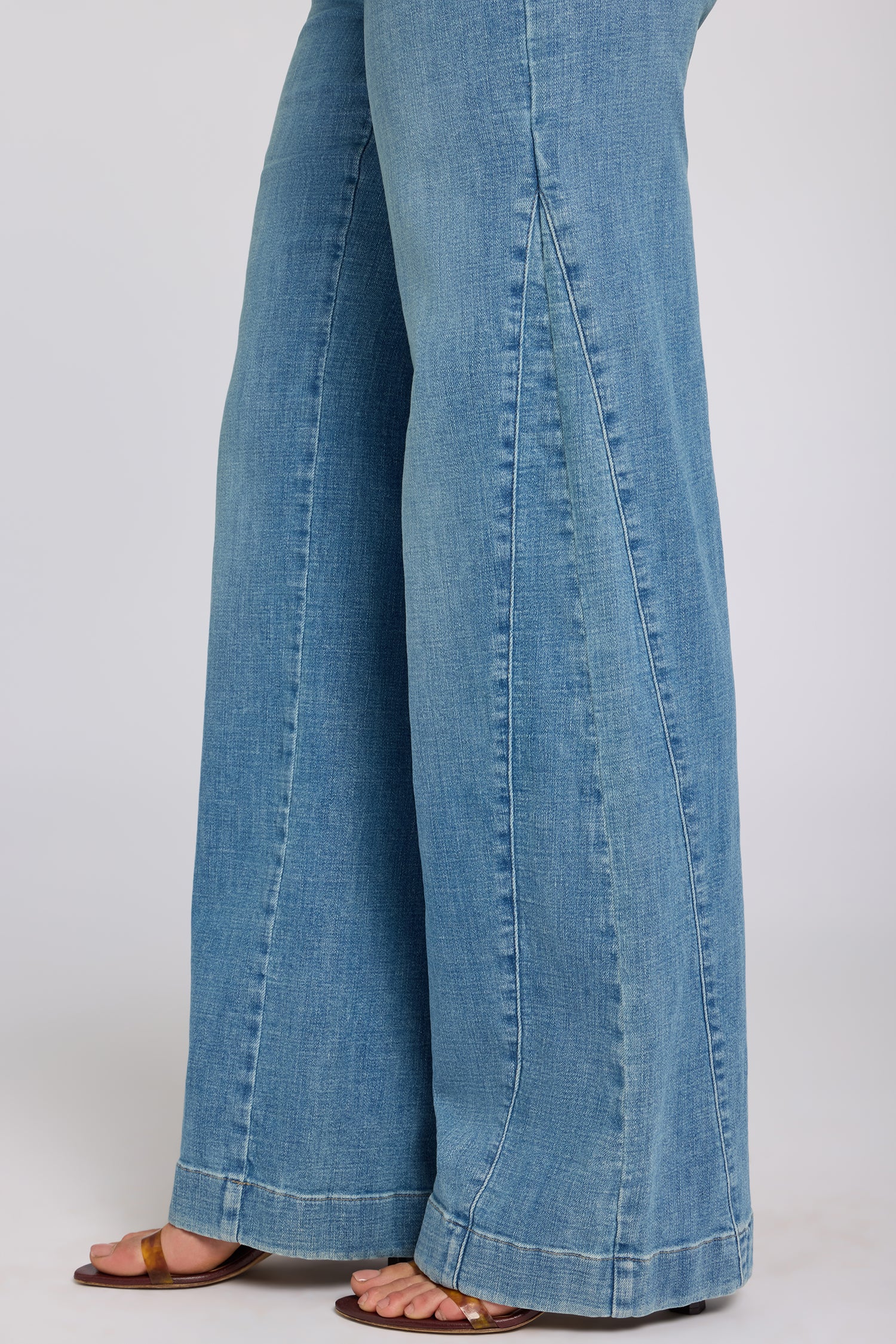 Teresa Wide Leg Jeans With Side Godets - Dawn Rock Blue | NYDJ