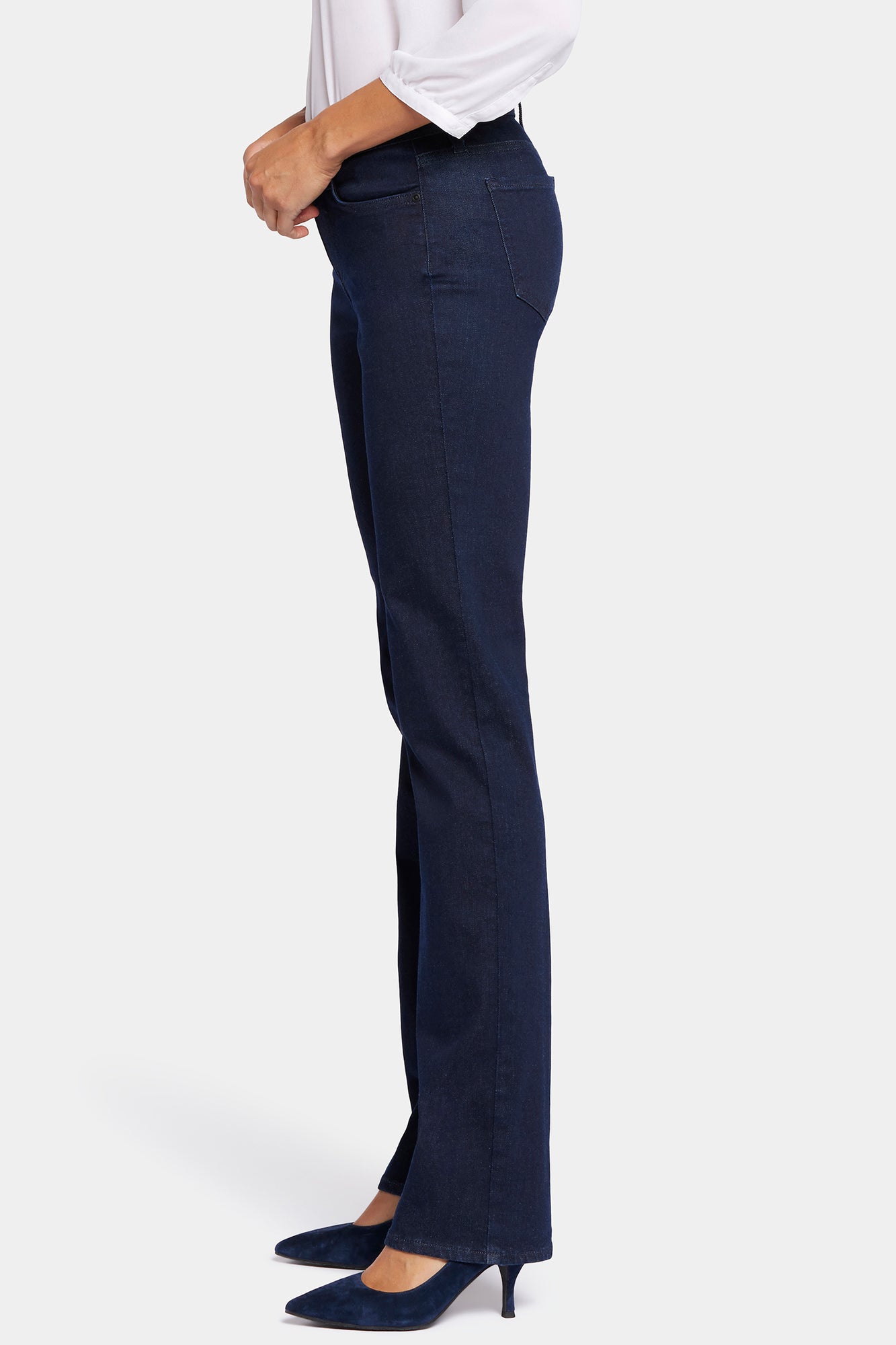 NYDJ Marilyn Straight Jeans In Long Inseam - Rinse