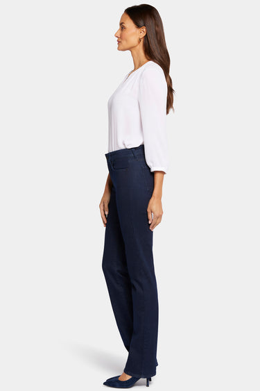 NYDJ Marilyn Straight Jeans In Long Inseam  - Rinse