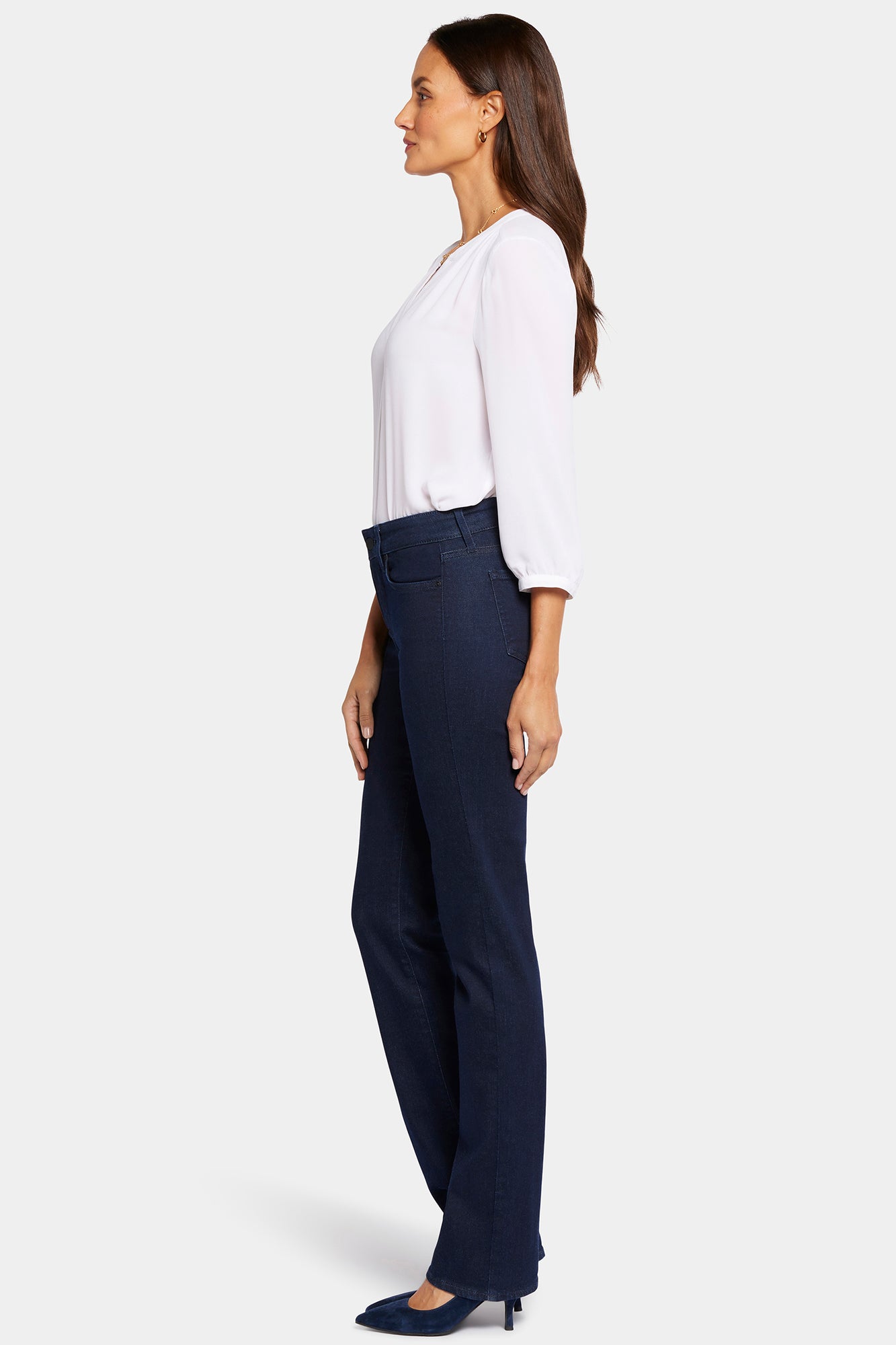 NYDJ Marilyn Straight Jeans In Long Inseam - Rinse