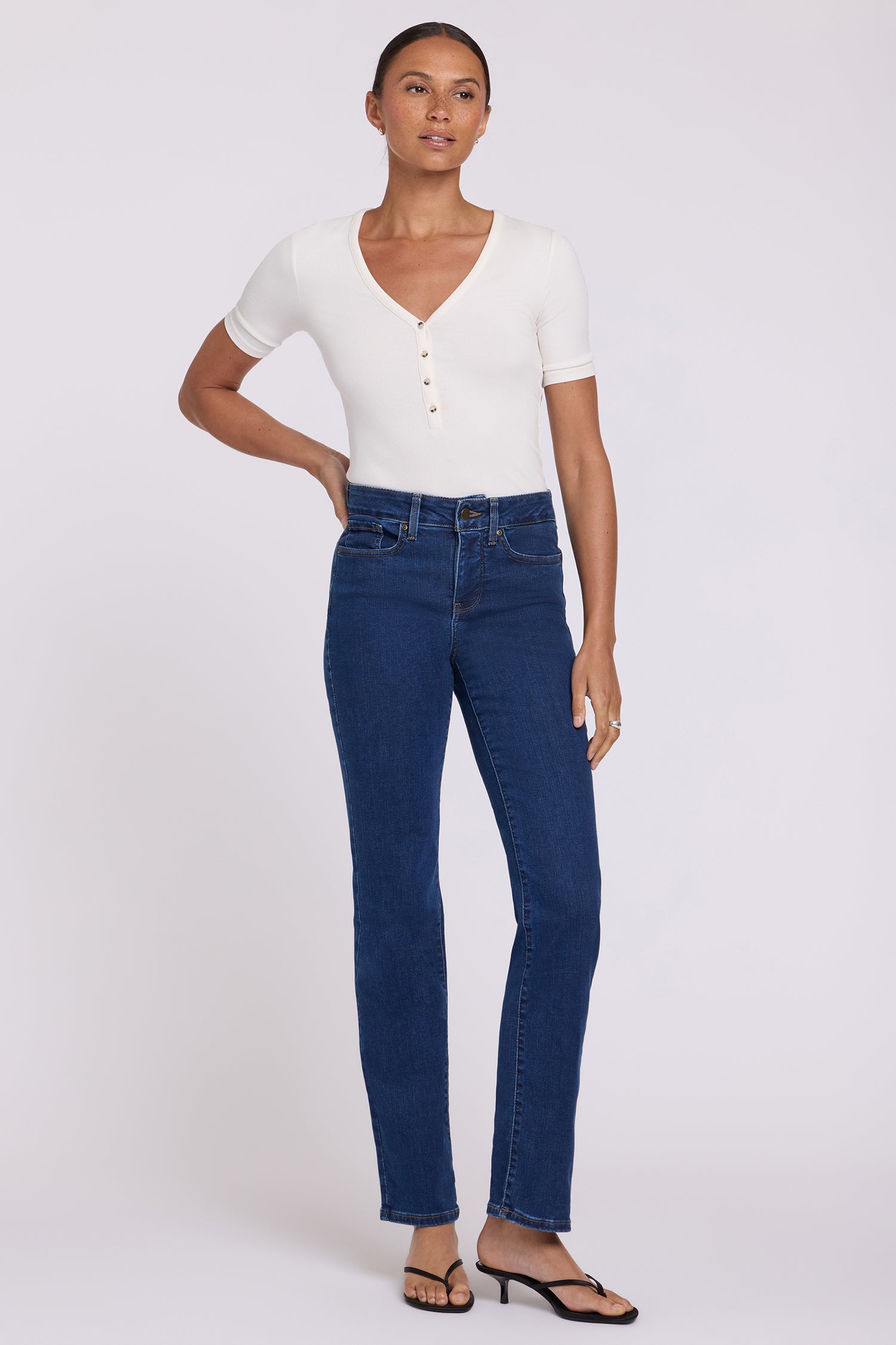 Marilyn Straight Jeans - Quinn Blue | NYDJ