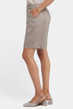 NYDJ Relaxed Bermuda Shorts With High Rise And Stretch Back Waistband - Saddlewood