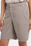 NYDJ Relaxed Bermuda Shorts With High Rise And Stretch Back Waistband - Saddlewood