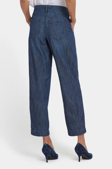 NYDJ Balloon Trouser Jeans With Drop Waist And Pleats - La Mer